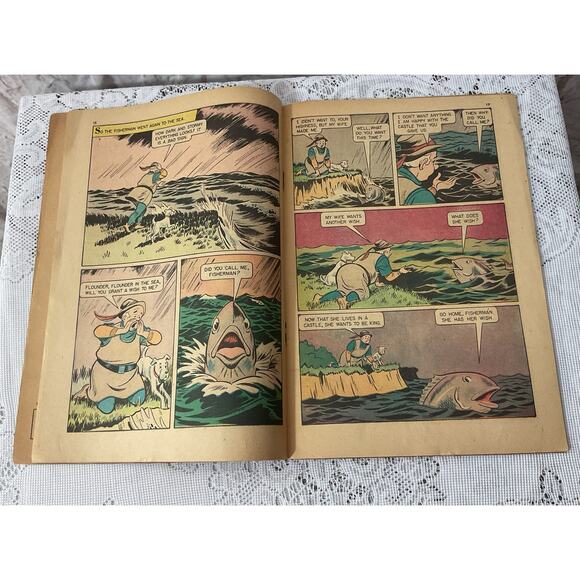 1957 Classics Illustrated Junior The Enchanted Fish No.539 - Picture 5 of 7